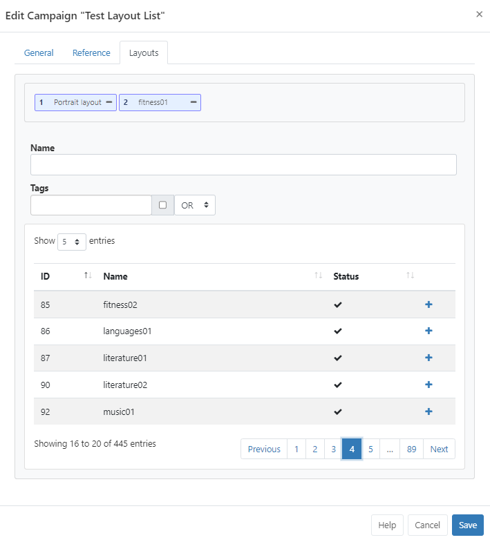 Assign Layouts